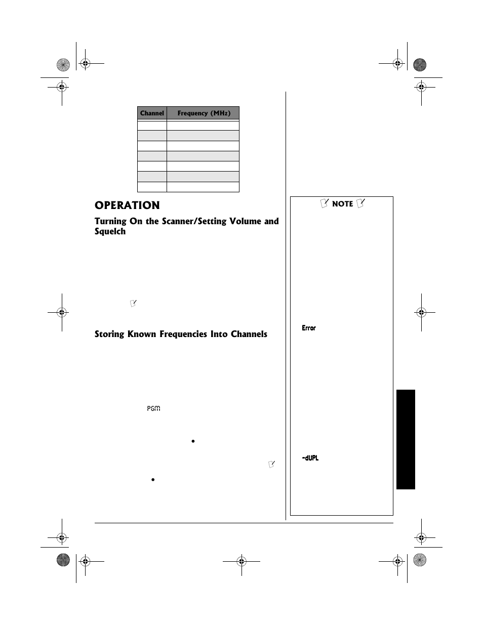 5vqtkpi"-pqyp"(tgswgpekgu"+pvq"%jcppgnu | Radio Shack PRO-2018 User Manual | Page 15 / 36
