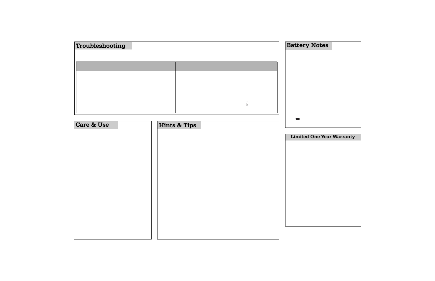 Hints & tips, Care & use | Radio Shack LIFEWISE 63-1517 User Manual | Page 2 / 2