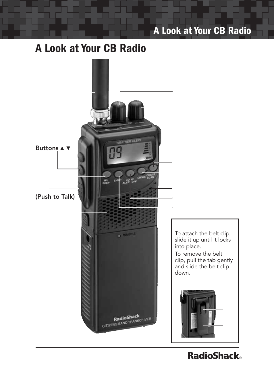 A look at your cb radio | Radio Shack 21-1679 User Manual | Page 3 / 20