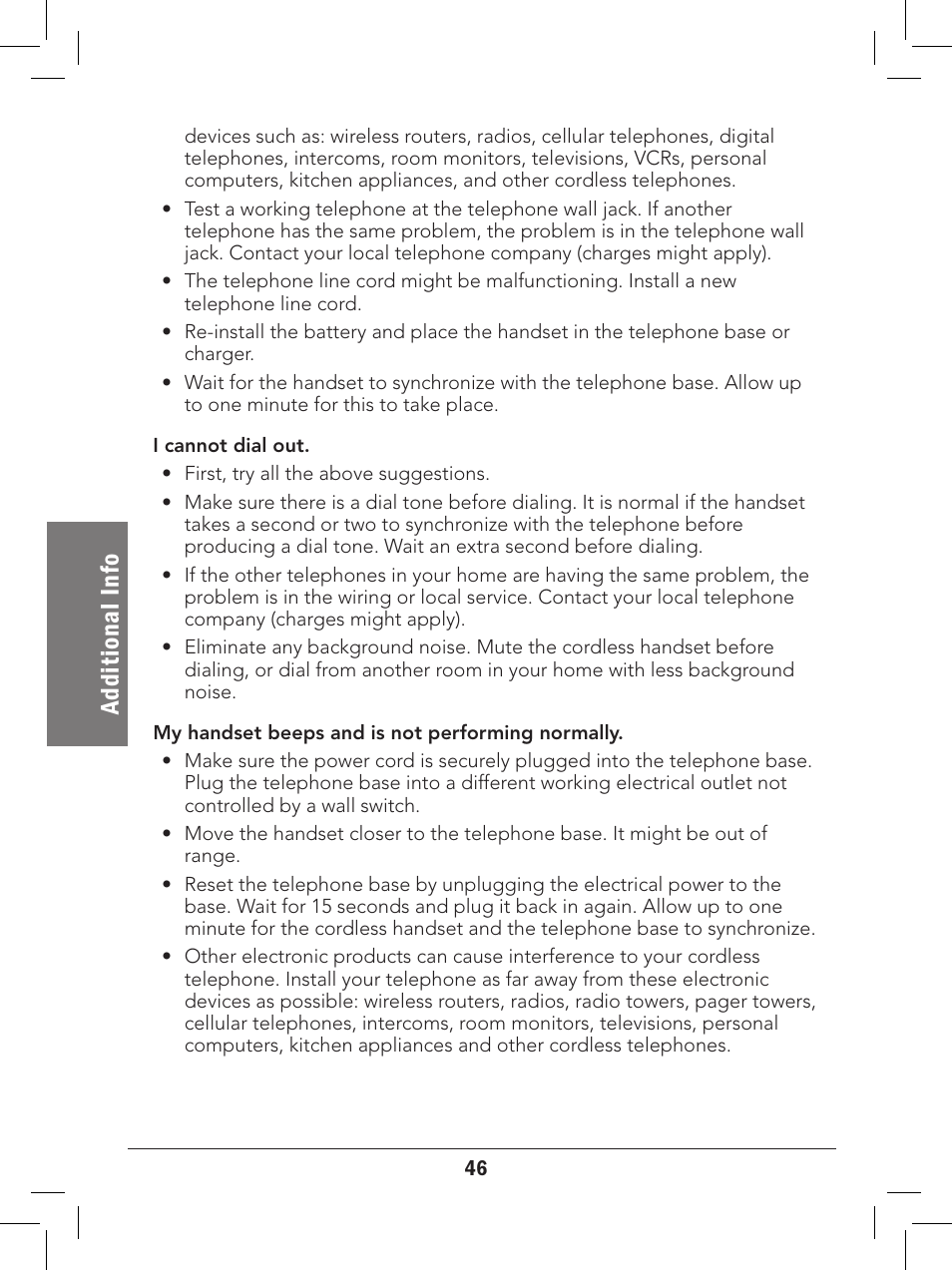 Ad di ti on al i nf o | Radio Shack 43-327 User Manual | Page 46 / 60