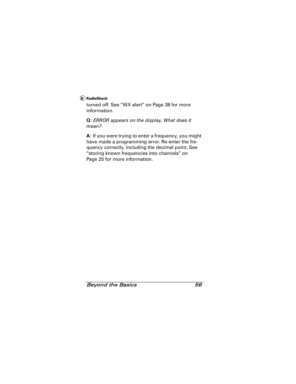 Radio Shack 20-501 User Manual | Page 56 / 64