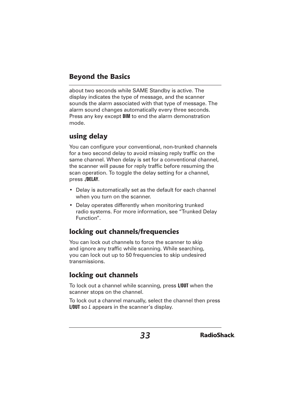Radio Shack PRO-2096 User Manual | Page 33 / 84