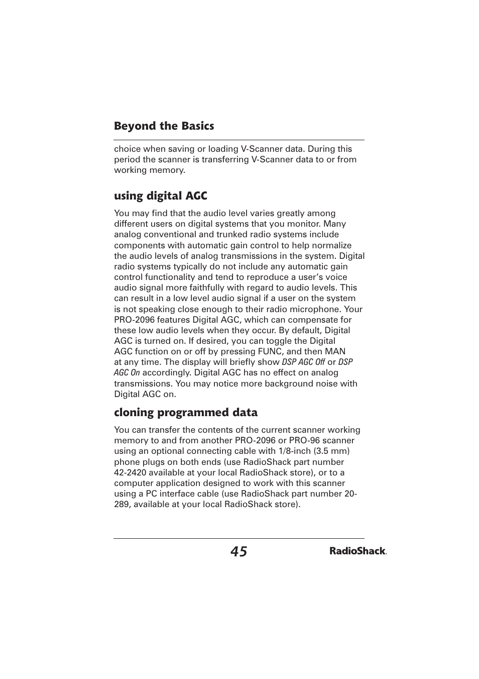 Radio Shack PRO-2096 User Manual | Page 45 / 84