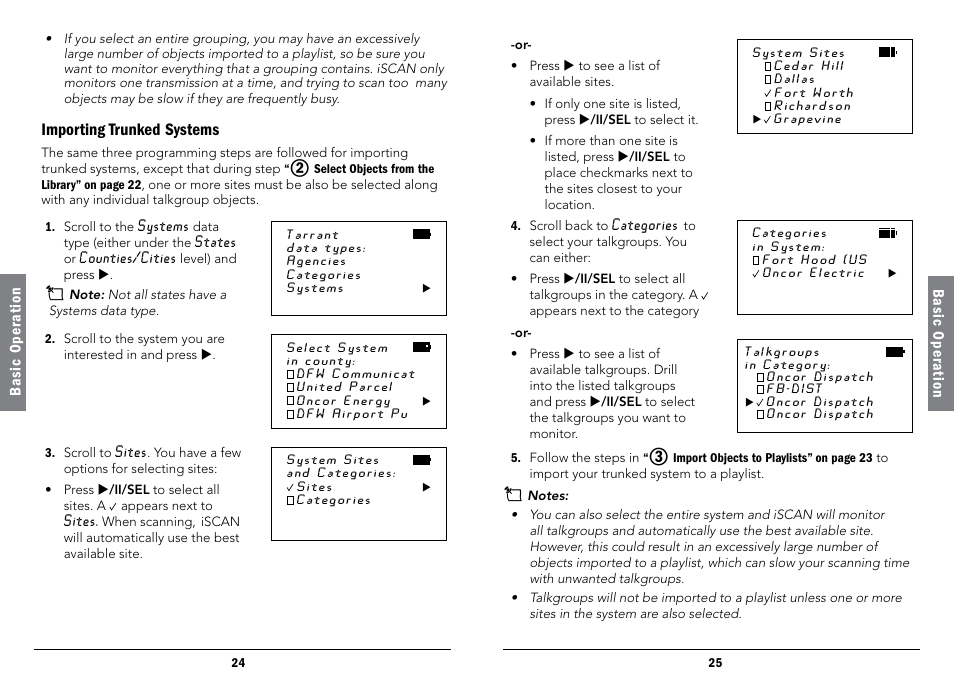 Importing trunked systems | Radio Shack iScan PRO-107 User Manual | Page 13 / 33