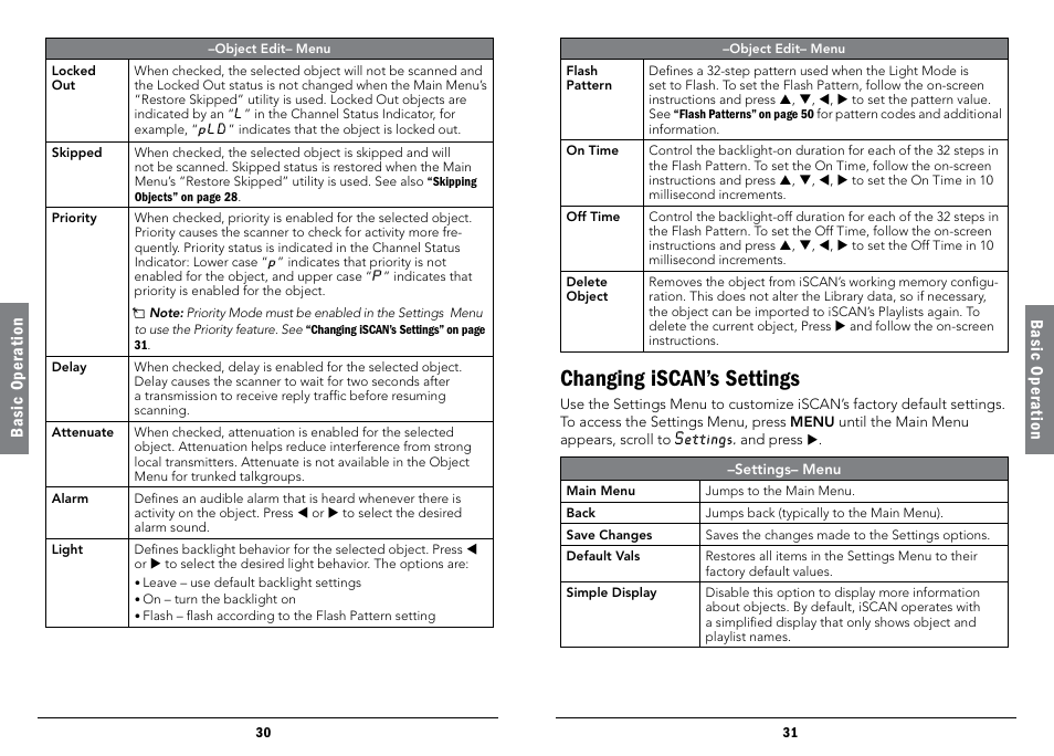 Changing iscan’s settings, Changing iscan’s | Radio Shack iScan PRO-107 User Manual | Page 16 / 33