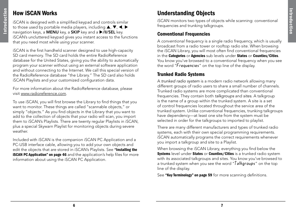 How iscan works, Understanding objects, Conventional frequencies | Trunked radio systems, How iscan works understanding objects, Conventional frequencies trunked radio systems | Radio Shack iScan PRO-107 User Manual | Page 4 / 33