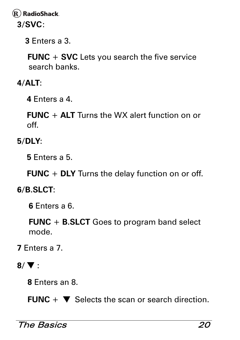 Radio Shack PRO-83 User Manual | Page 20 / 64