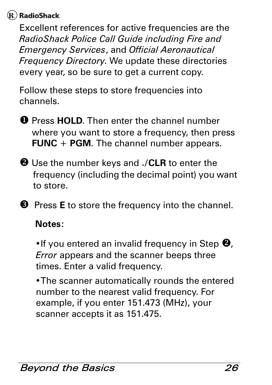 Radio Shack PRO-83 User Manual | Page 26 / 64