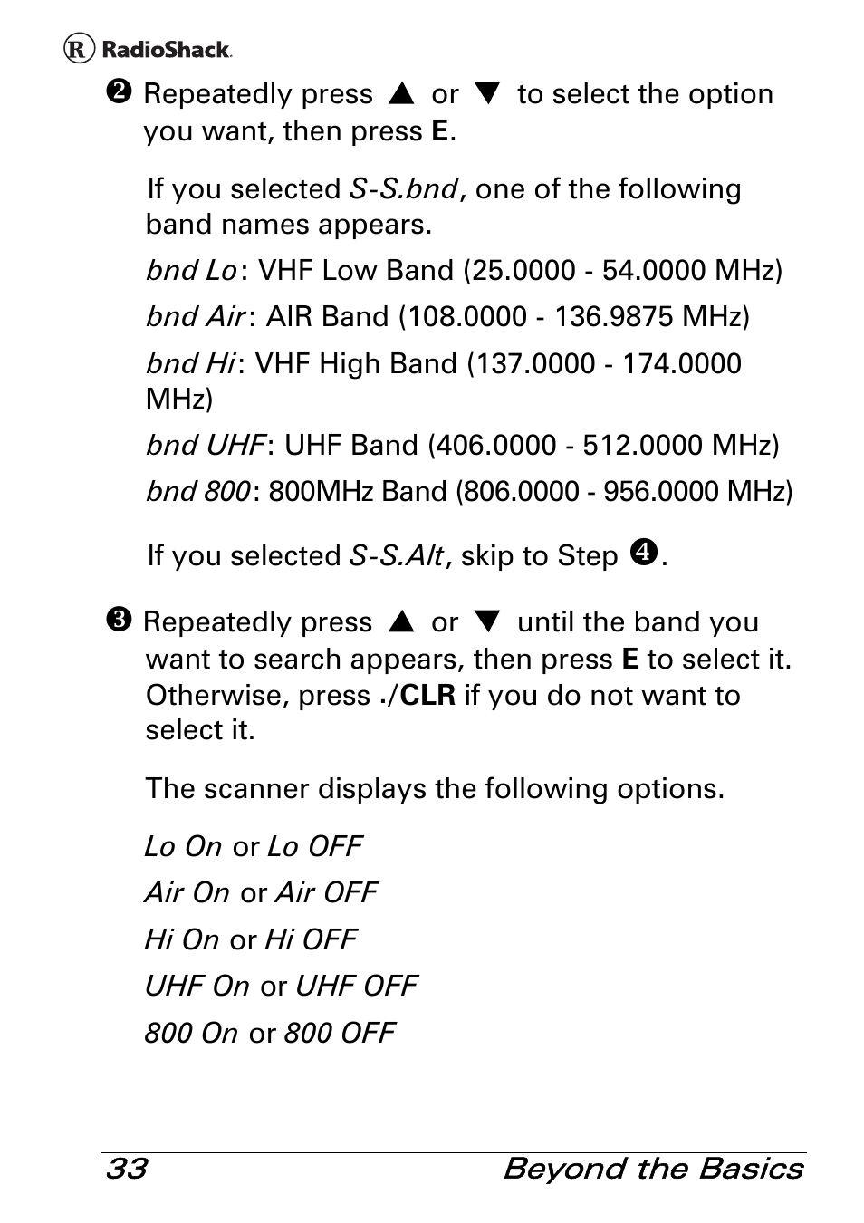 Radio Shack PRO-83 User Manual | Page 33 / 64