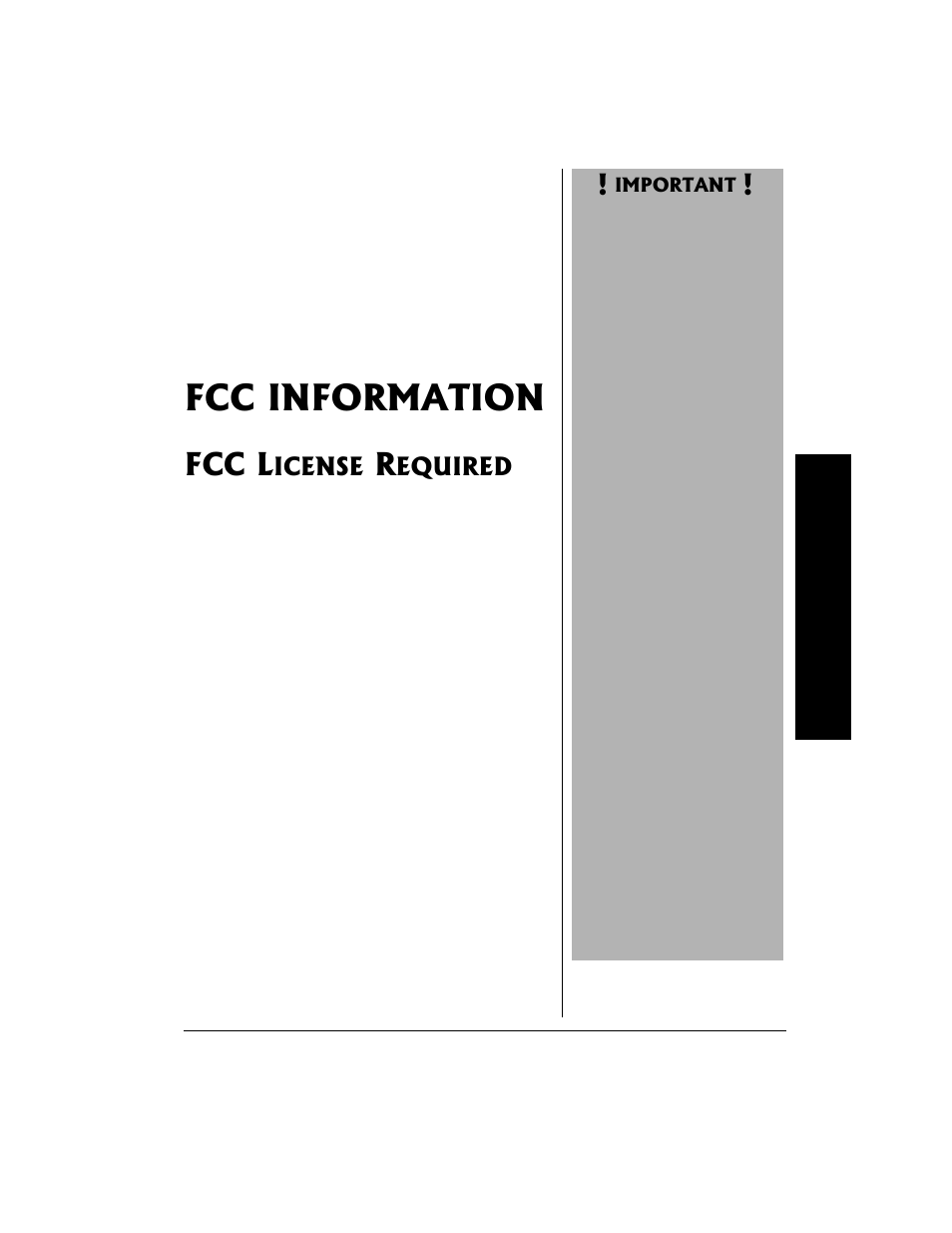 Fcc information, Fcc license required, Fcc l | Radio Shack 21-1902 User Manual | Page 23 / 28