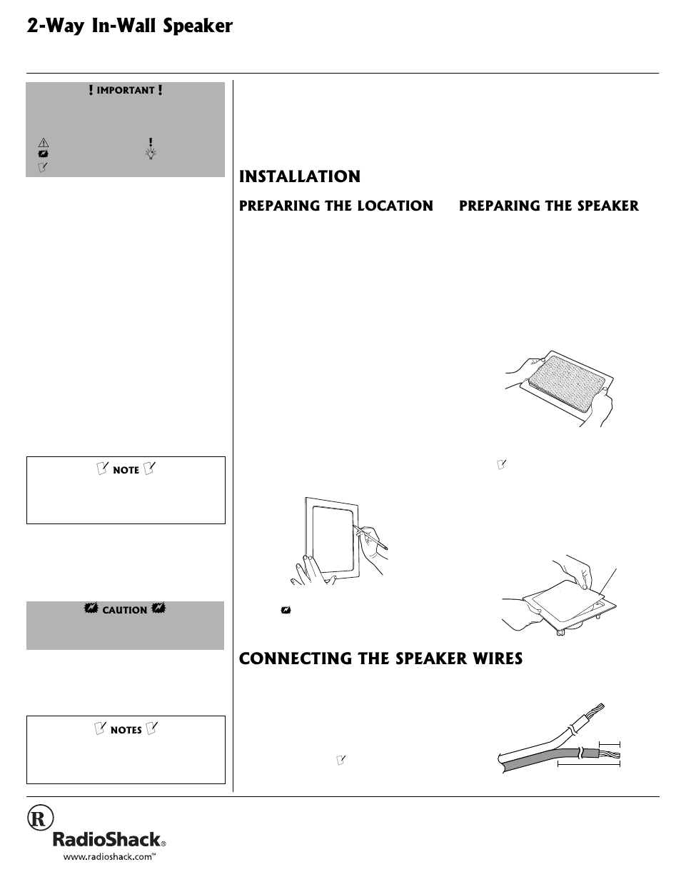 Radio Shack 40-4094 User Manual | 2 pages