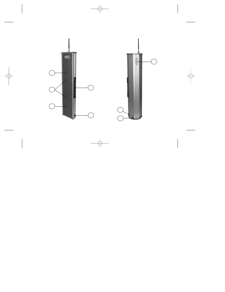 920sr column speaker features (front and back) | Radio Shack 920SR User Manual | Page 15 / 67