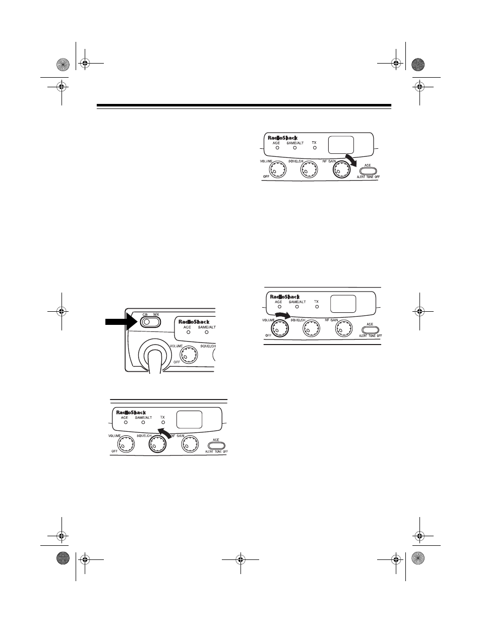 Operation, Receiving transmissions and setting squelch | Radio Shack TRC-519 User Manual | Page 9 / 24