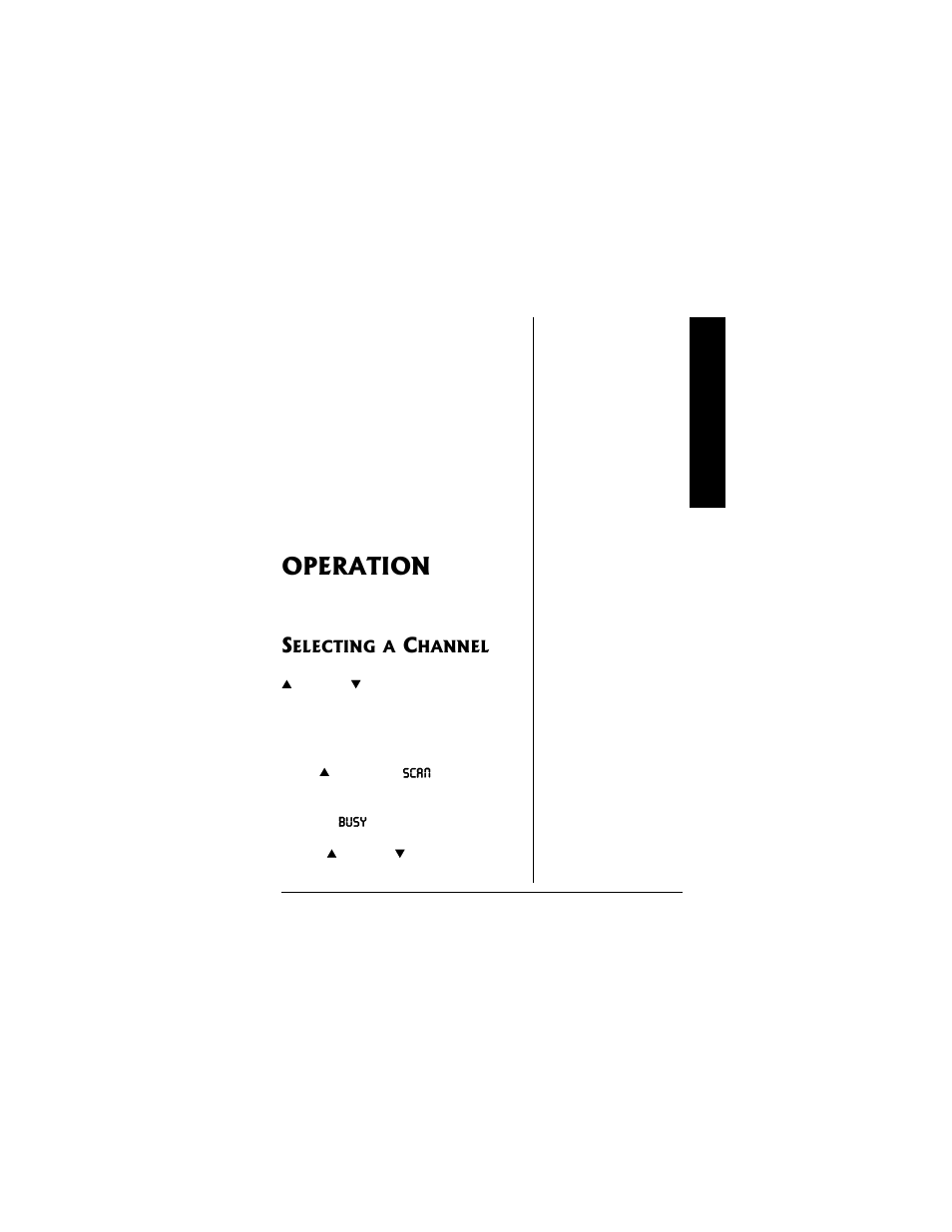 Operation, Selecting a channel | Radio Shack 22CH GMRS/FRS User Manual | Page 7 / 16