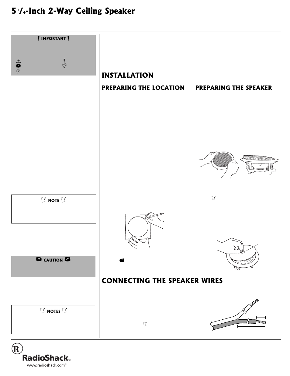 Radio Shack 40-4091 User Manual | 2 pages