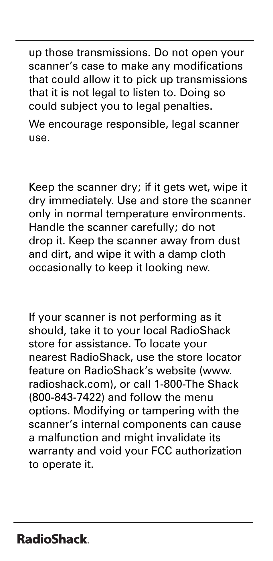 Radio Shack PRO-528 User Manual | Page 86 / 92