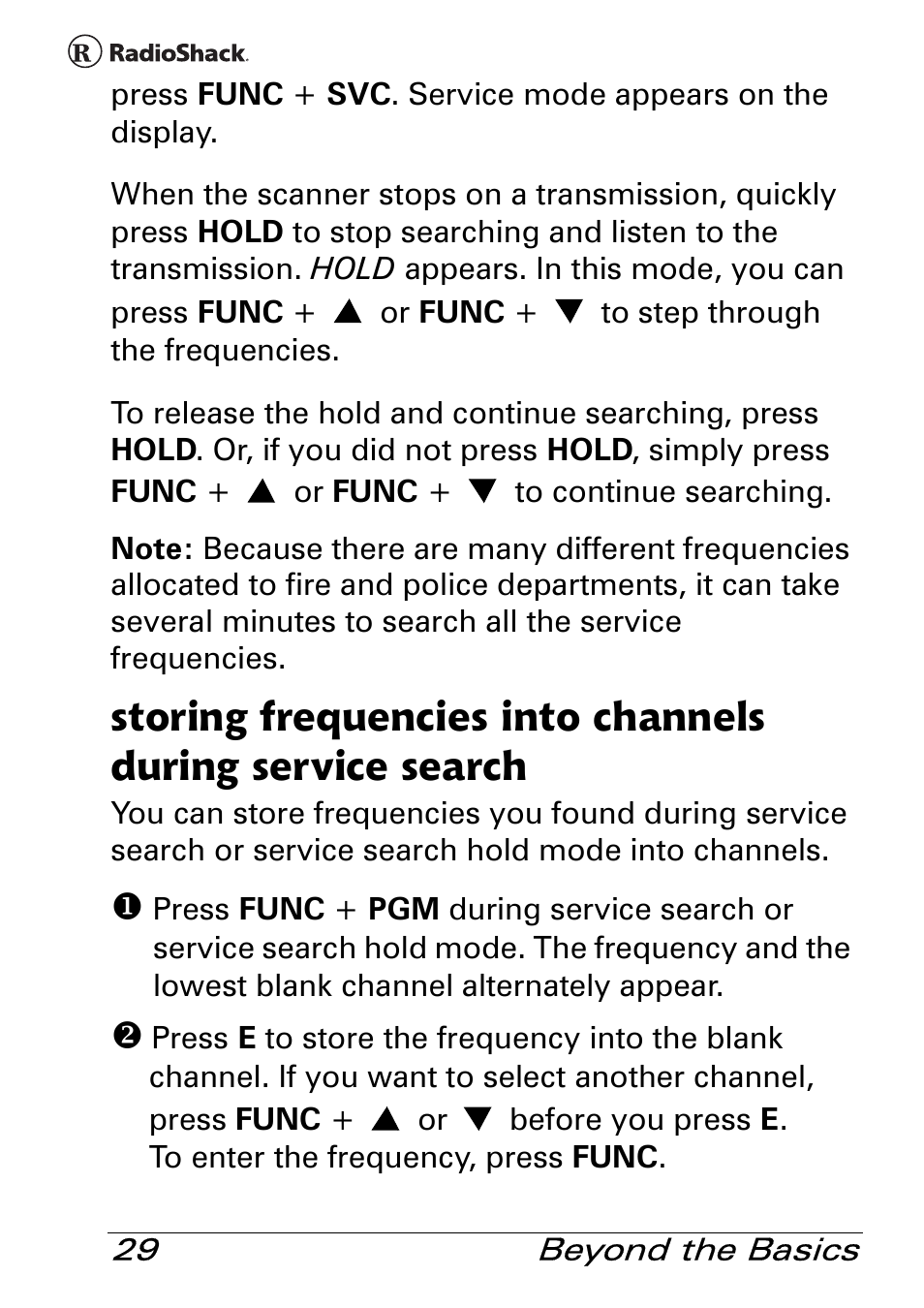 Radio Shack Pro 84 User Manual | Page 29 / 64