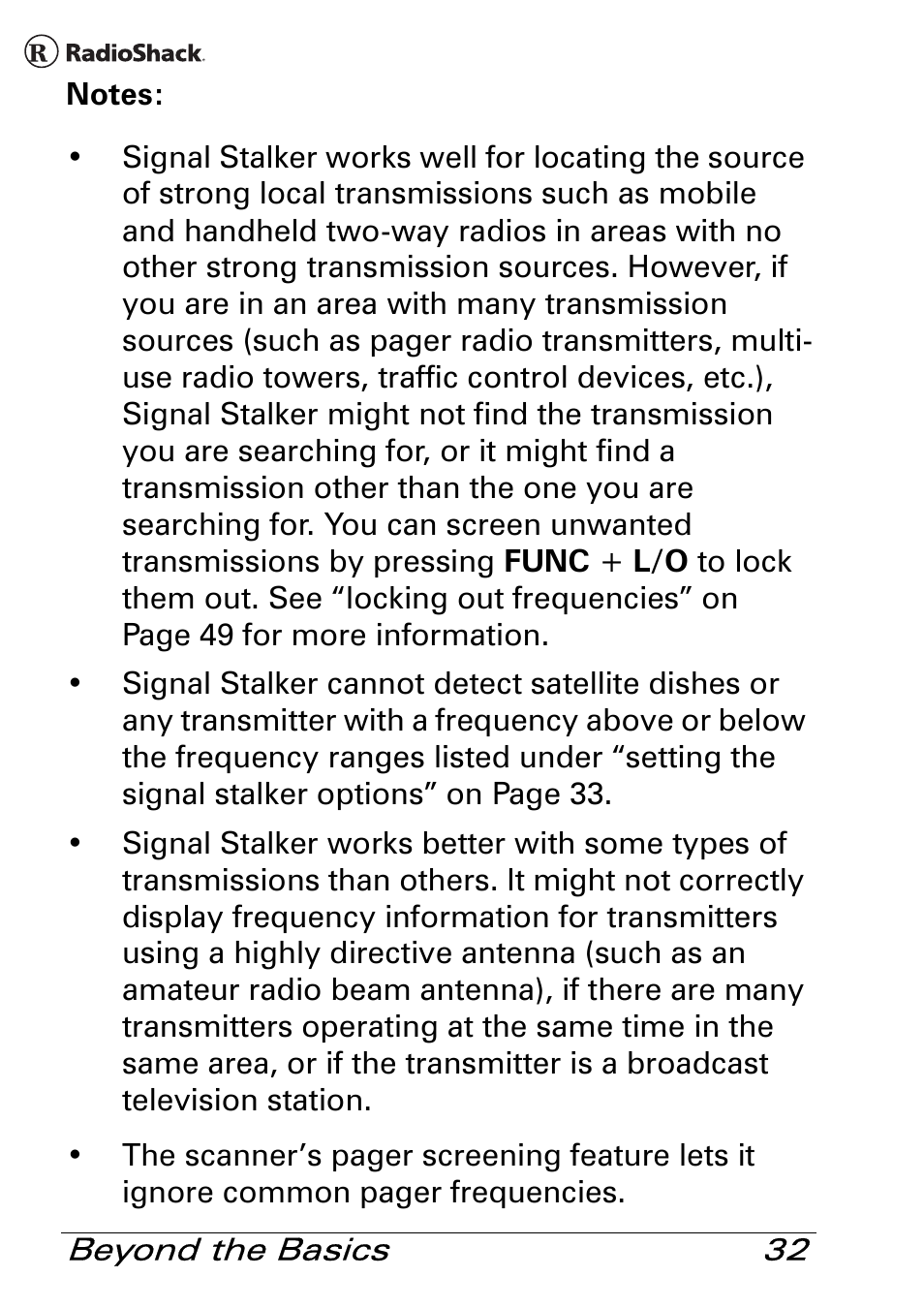 Radio Shack Pro 84 User Manual | Page 32 / 64