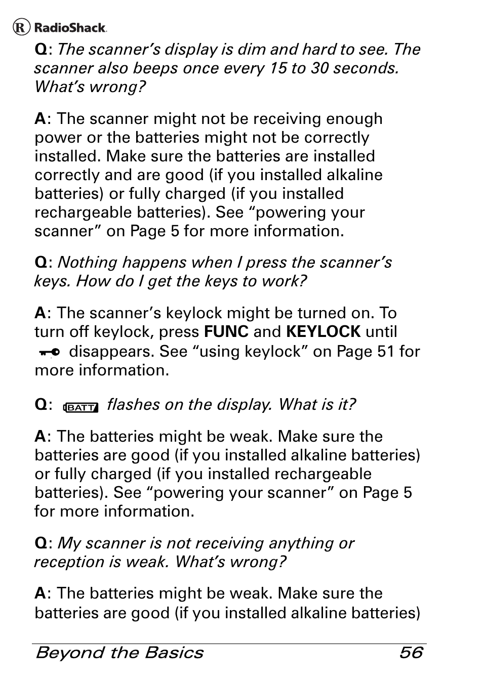 Radio Shack Pro 84 User Manual | Page 56 / 64