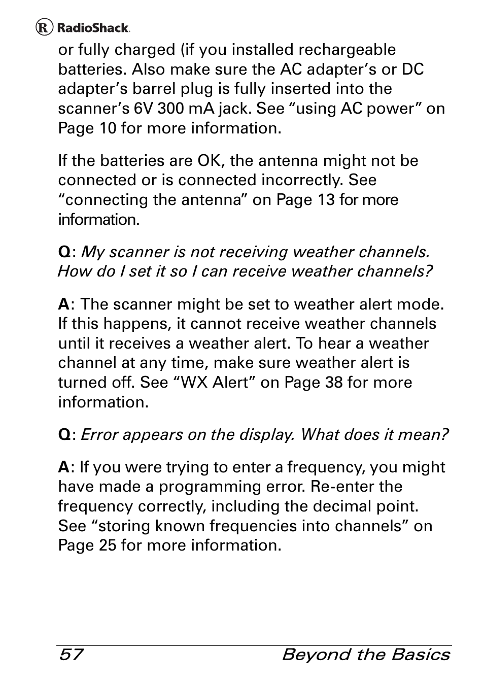 Radio Shack Pro 84 User Manual | Page 57 / 64