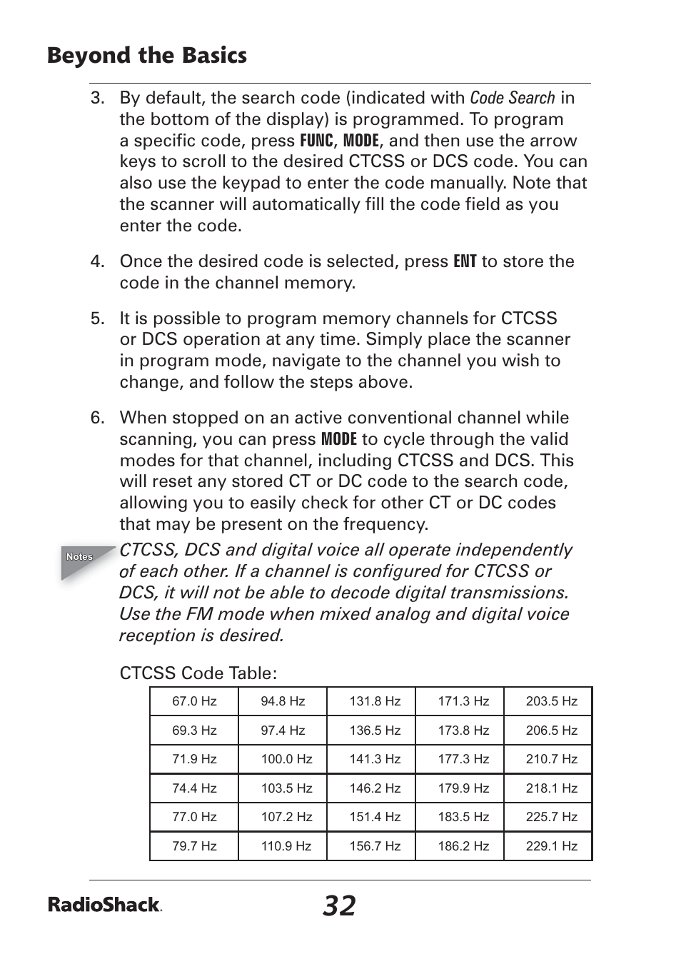 Beyond the basics | Radio Shack Pro-97 1,000 User Manual | Page 32 / 88