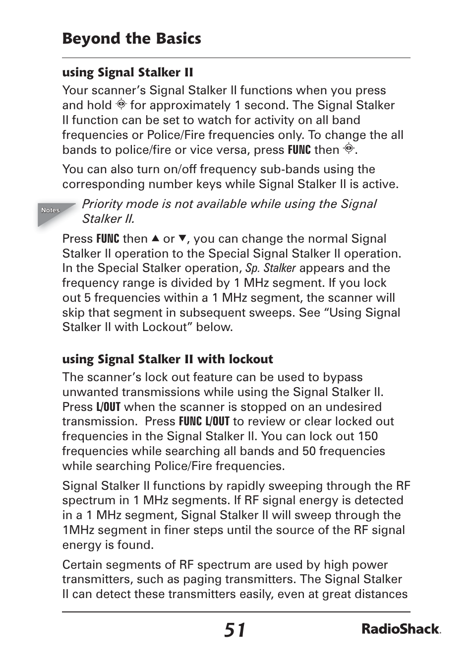 Beyond the basics | Radio Shack Pro-97 1,000 User Manual | Page 51 / 88
