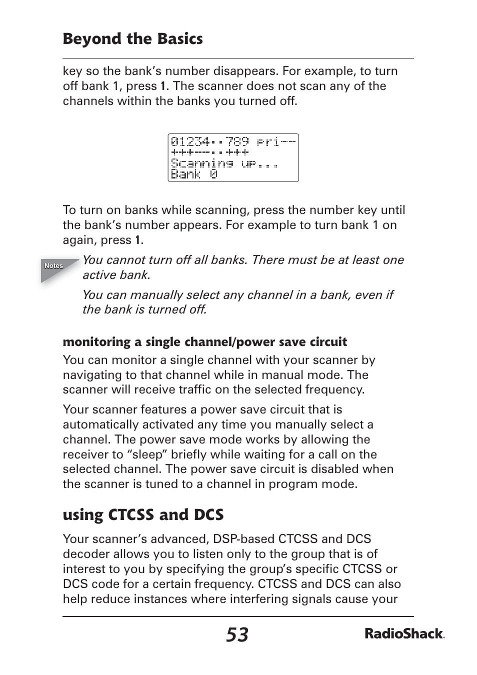Beyond the basics, Using ctcss and dcs | Radio Shack Pro-97 1,000 User Manual | Page 53 / 88