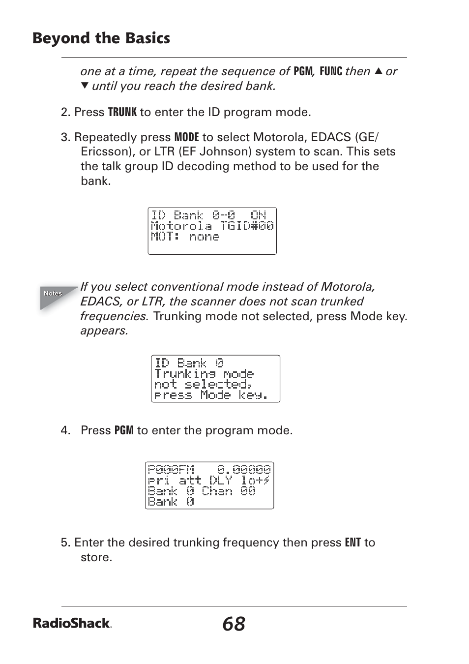 Beyond the basics | Radio Shack Pro-97 1,000 User Manual | Page 68 / 88