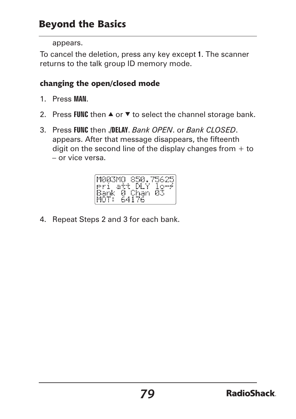 Beyond the basics | Radio Shack Pro-97 1,000 User Manual | Page 79 / 88