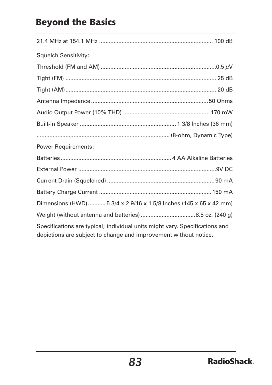 Beyond the basics | Radio Shack Pro-97 1,000 User Manual | Page 83 / 88