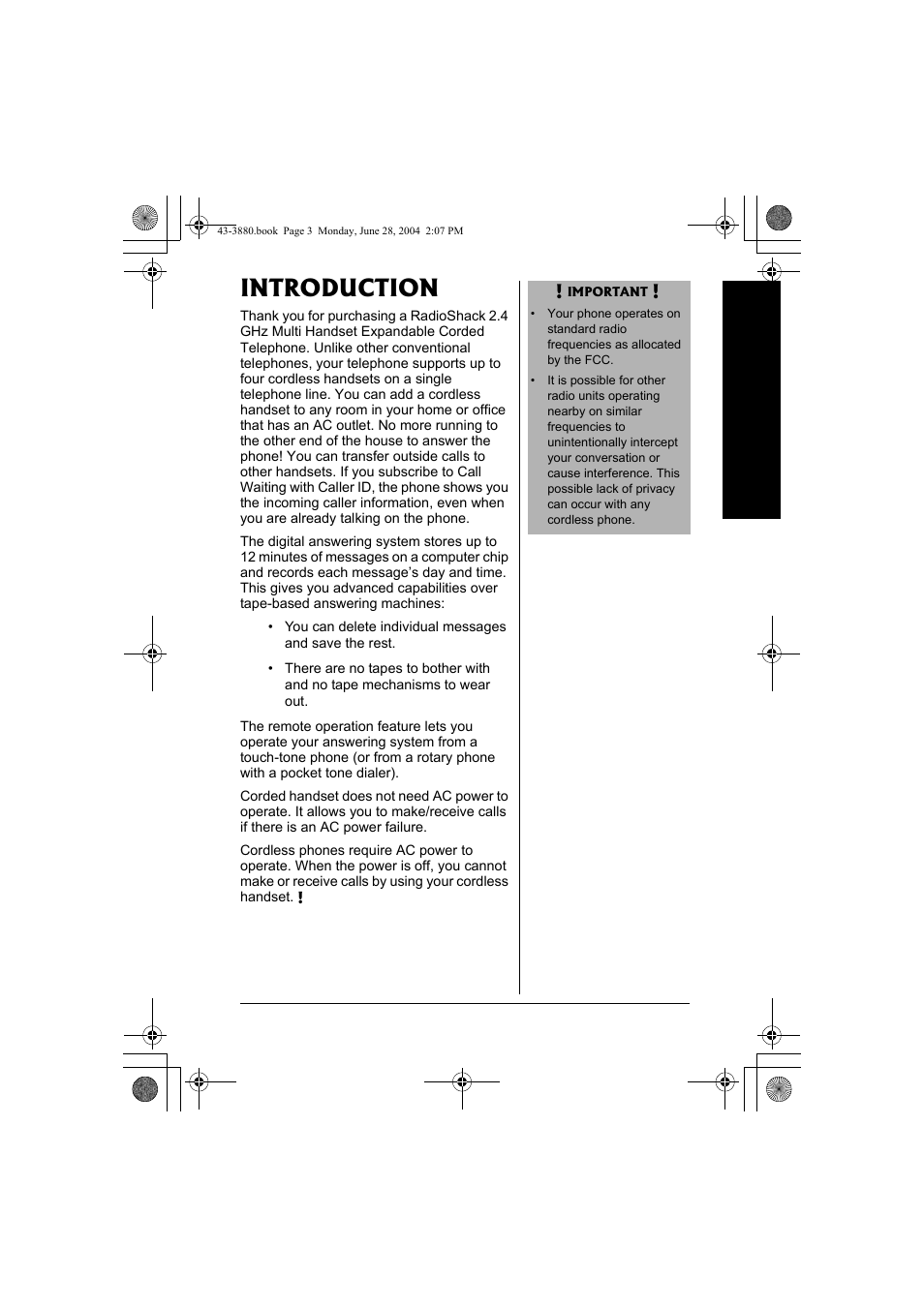 Introduction | Radio Shack 43-3872 User Manual | Page 3 / 76