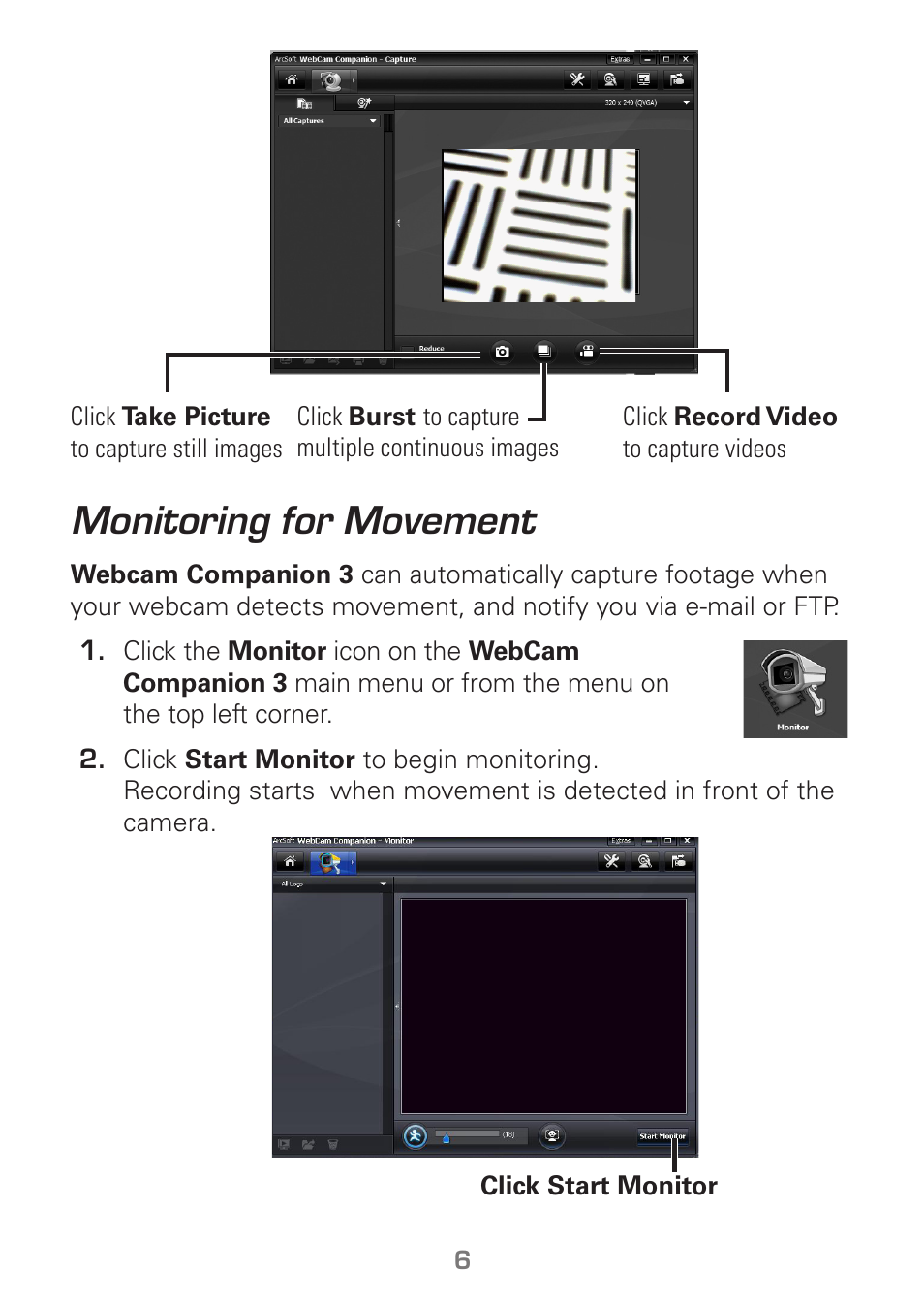 Monitoring for movement | Radio Shack Gigaware 25-1178 User Manual | Page 6 / 12