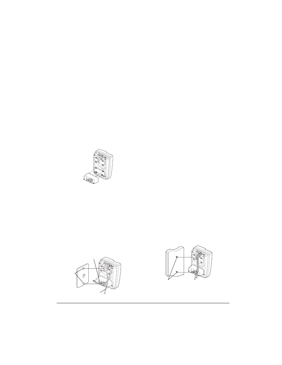 On a wall plate or wall | Radio Shack Digital Answering System with Caller ID Deluxe and 2.4 GHz Digital Spread Spectrum Cordless Phone User Manual | Page 11 / 32