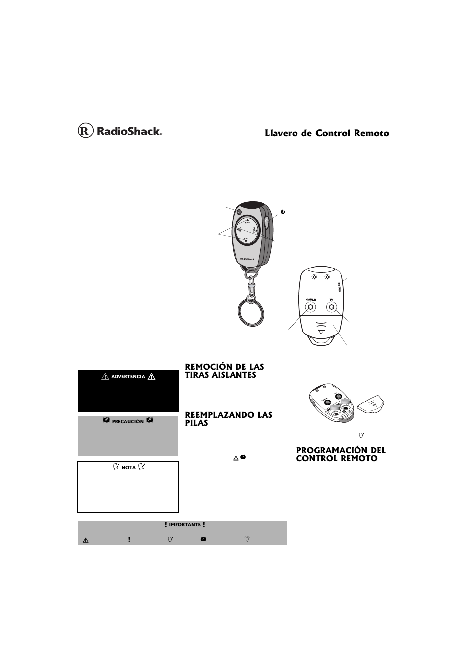 Ncxgtq"fg"%qpvtqn"4goqvq | Radio Shack 63-1166 User Manual | Page 3 / 6