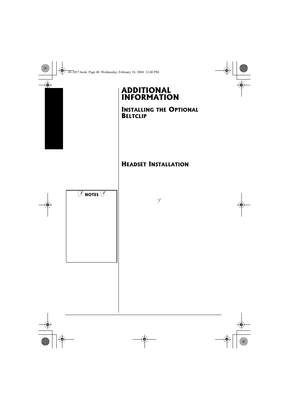 Additional information | Radio Shack 43-3857 User Manual | Page 40 / 44