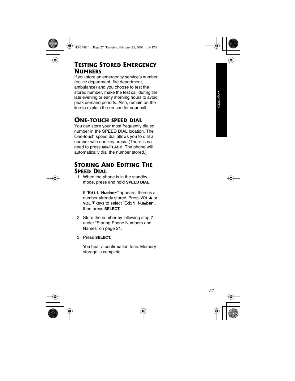 Radio Shack 43-3548 User Manual | Page 27 / 36