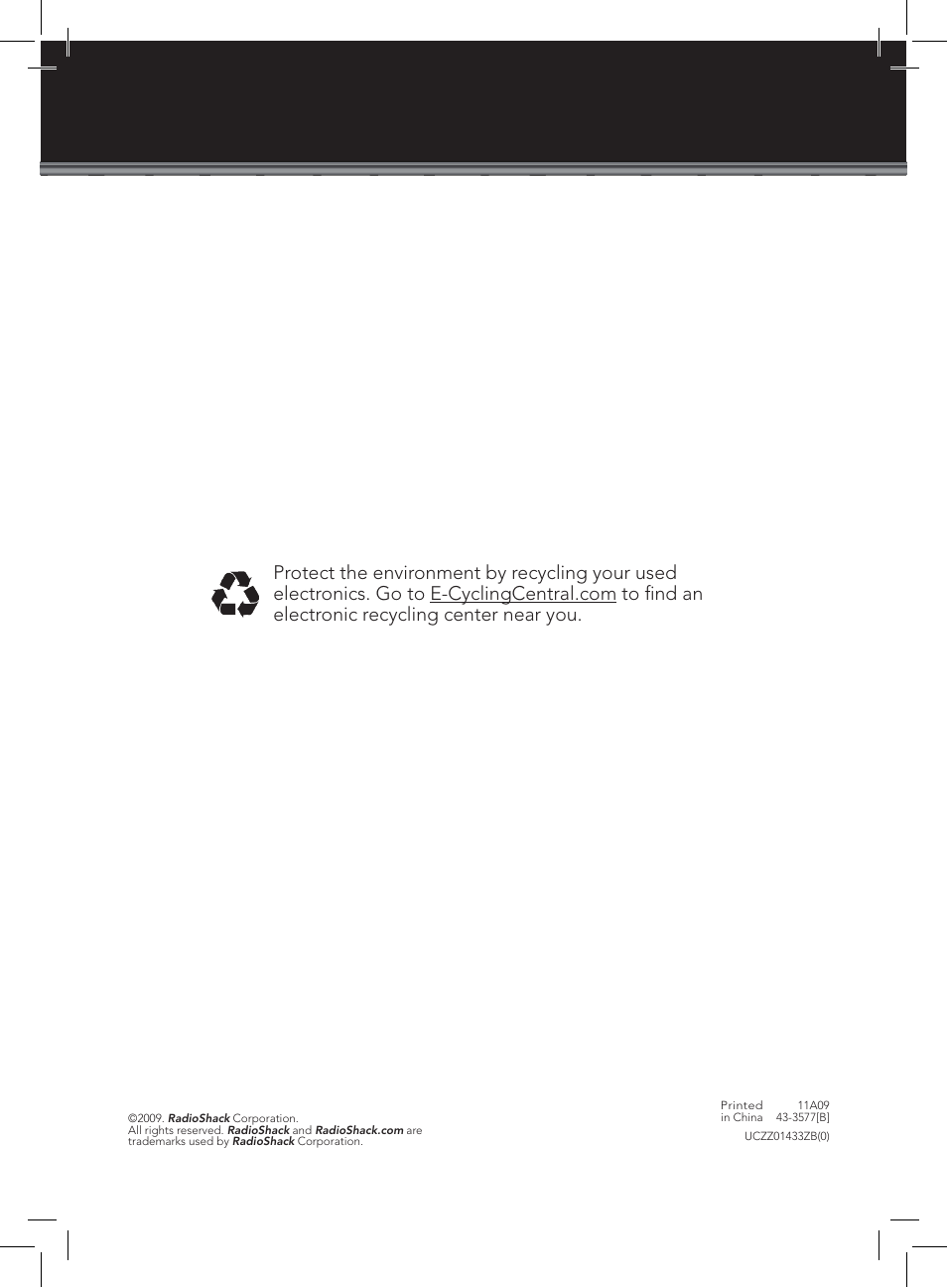 Radio Shack 43-3577 User Manual | Page 36 / 36