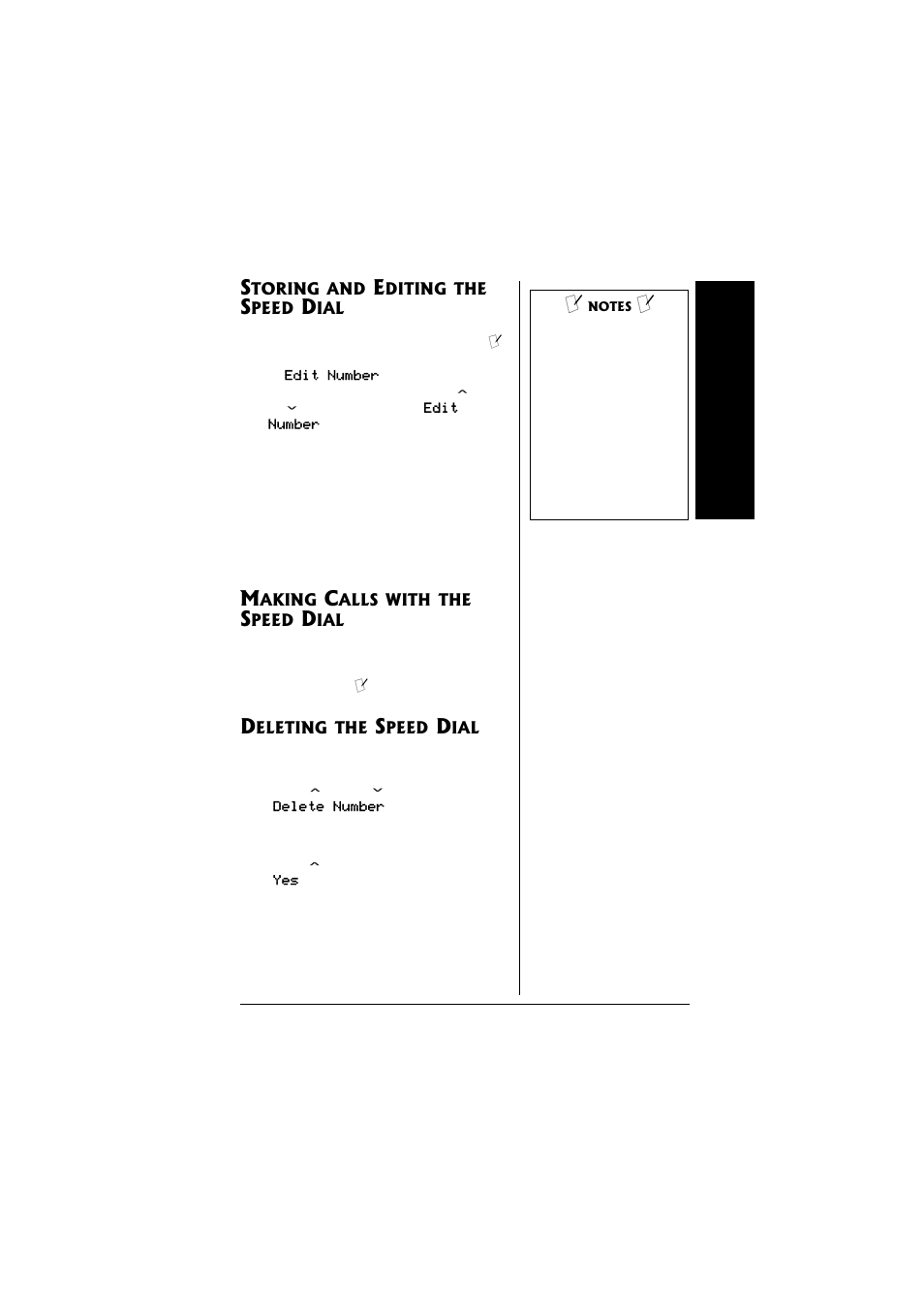 Storing and editing the speed, Dial, Making calls with the speed dial | Deleting the speed dial | Radio Shack 43-3558 User Manual | Page 27 / 36