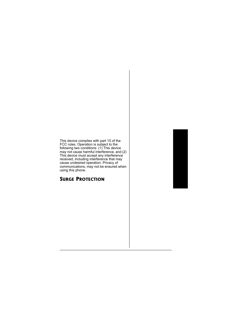 Surge protection | Radio Shack 43-3558 User Manual | Page 5 / 36