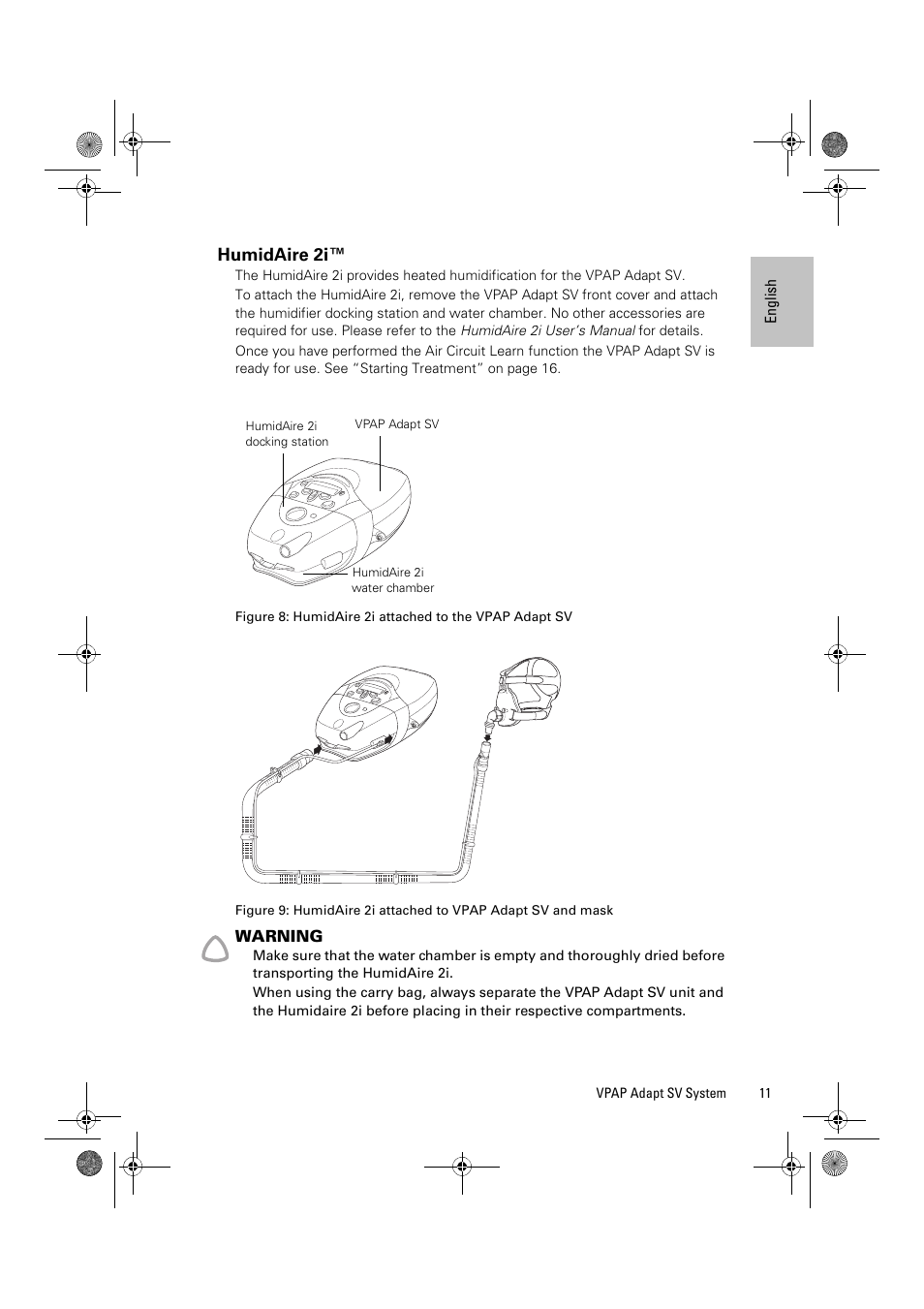 Humidaire 2i | ResMed Flow Generator VPAP Adapt SV User Manual | Page 11 / 42