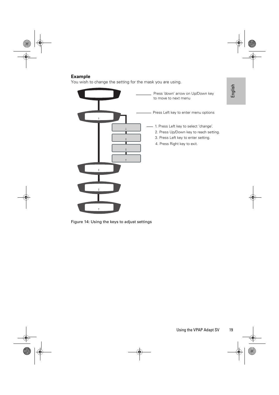Example, English example | ResMed Flow Generator VPAP Adapt SV User Manual | Page 19 / 42