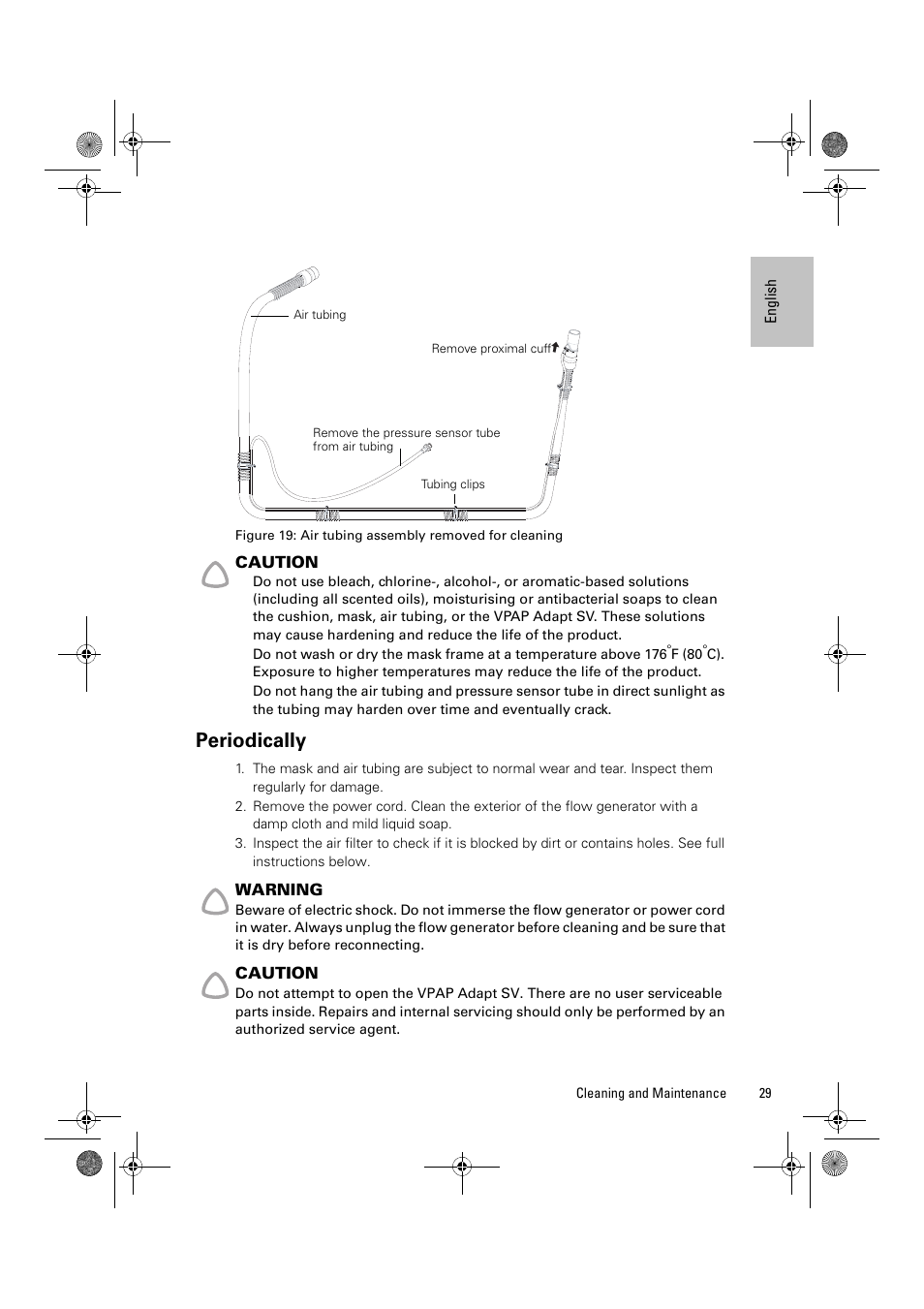 Periodically | ResMed Flow Generator VPAP Adapt SV User Manual | Page 29 / 42
