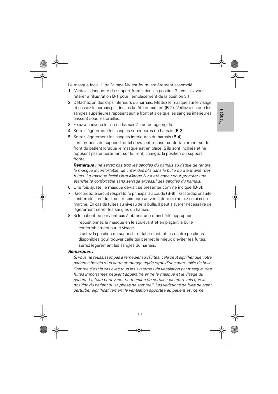 ResMed ULTRAMIRAGE 608140/20611 User Manual | Page 17 / 44