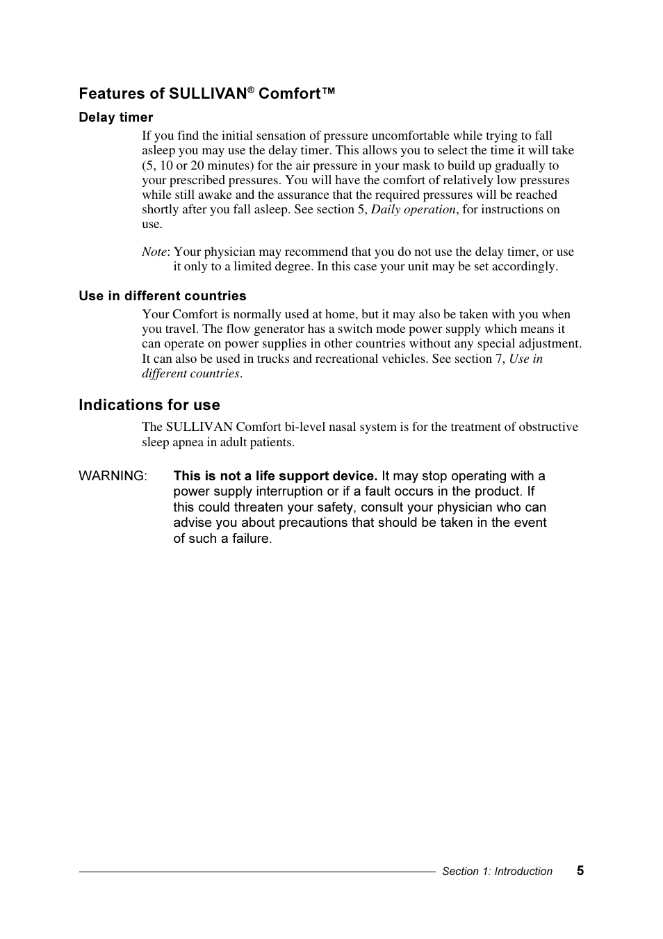 ResMed Sullivan Comfort User Manual | Page 5 / 26