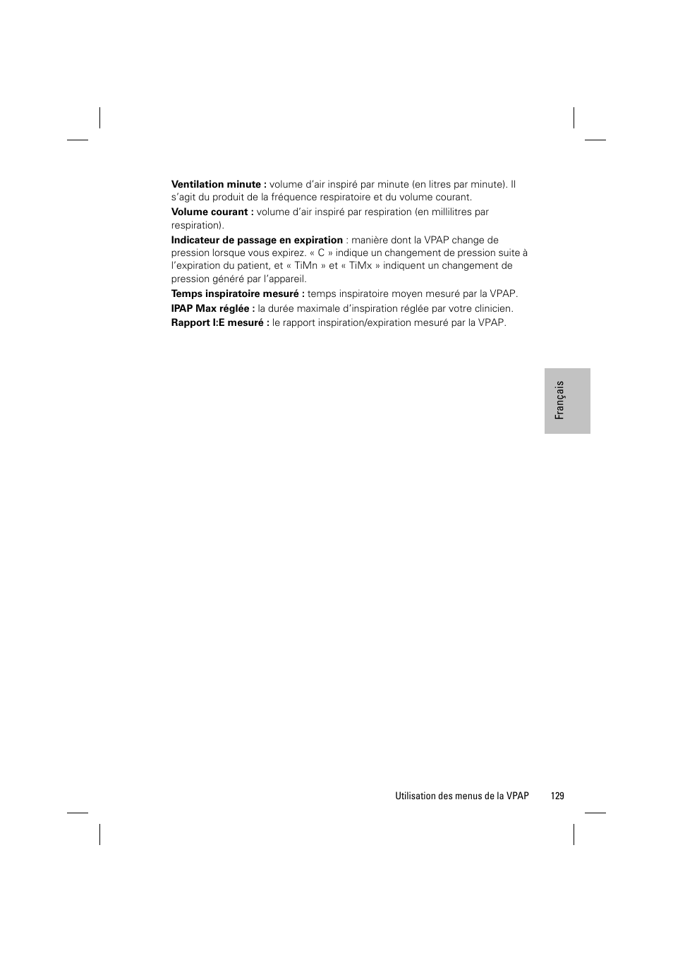 ResMed VPAP III & III ST User Manual | Page 135 / 348