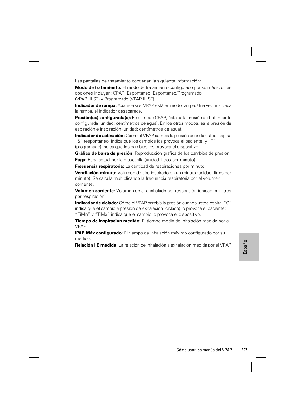 ResMed VPAP III & III ST User Manual | Page 233 / 348