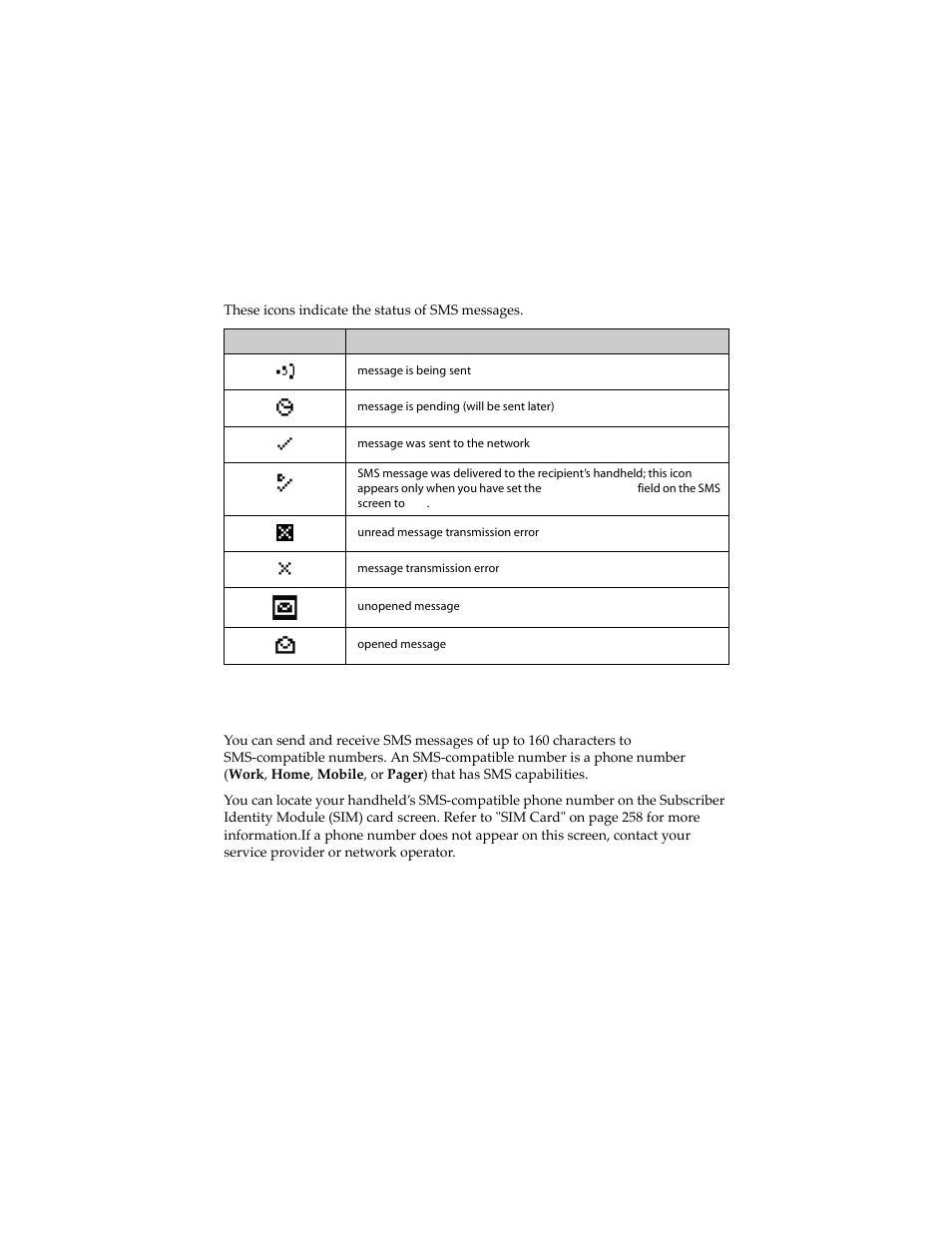 Message status icons, Before you begin, Message status icons before you begin | Blackberry 6210 User Manual | Page 74 / 311