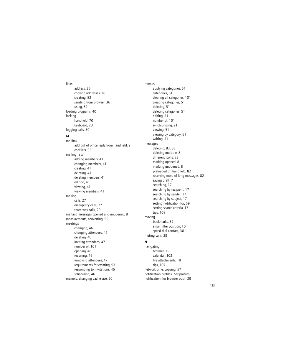 Blackberry 6750 User Manual | Page 123 / 130