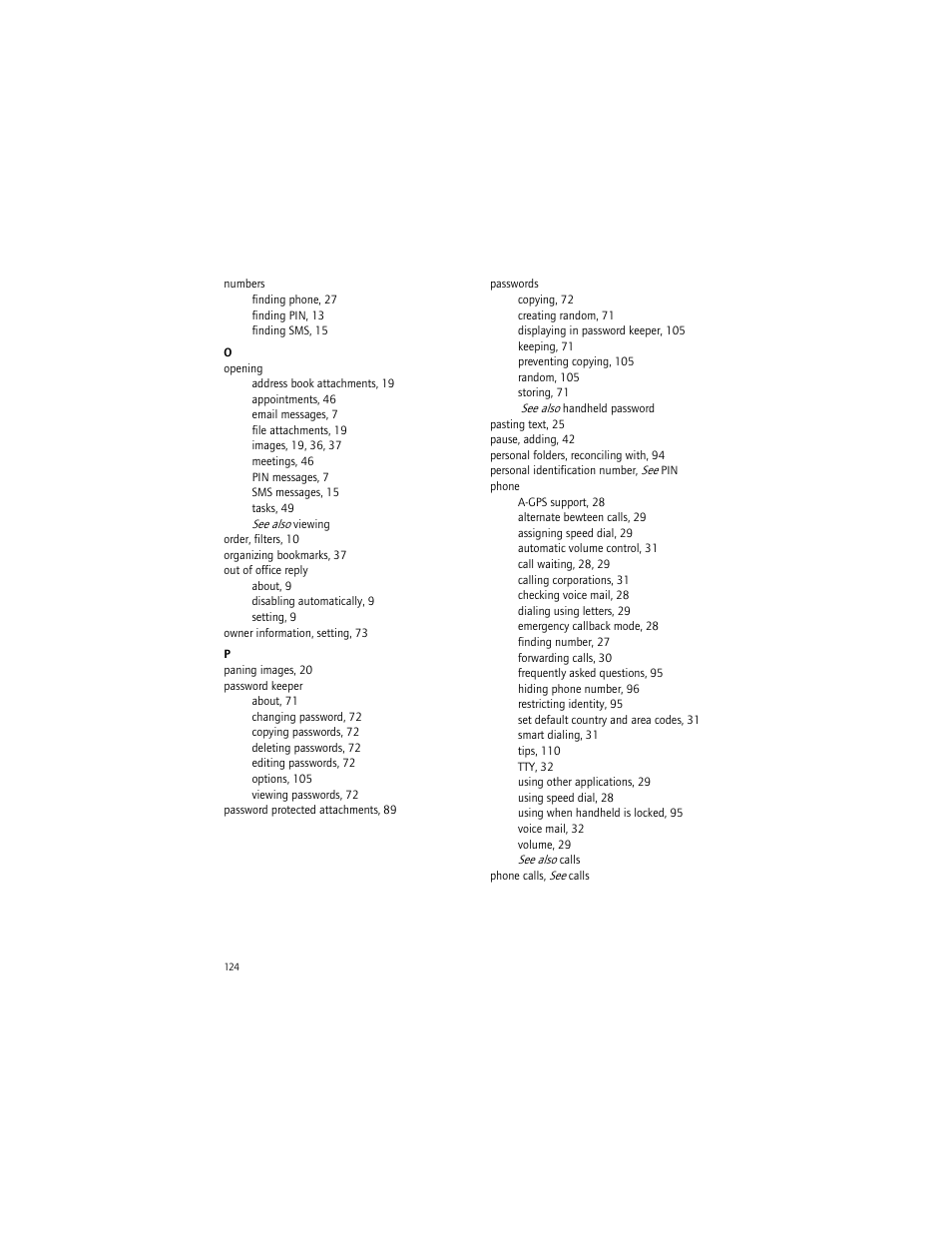 Blackberry 6750 User Manual | Page 124 / 130