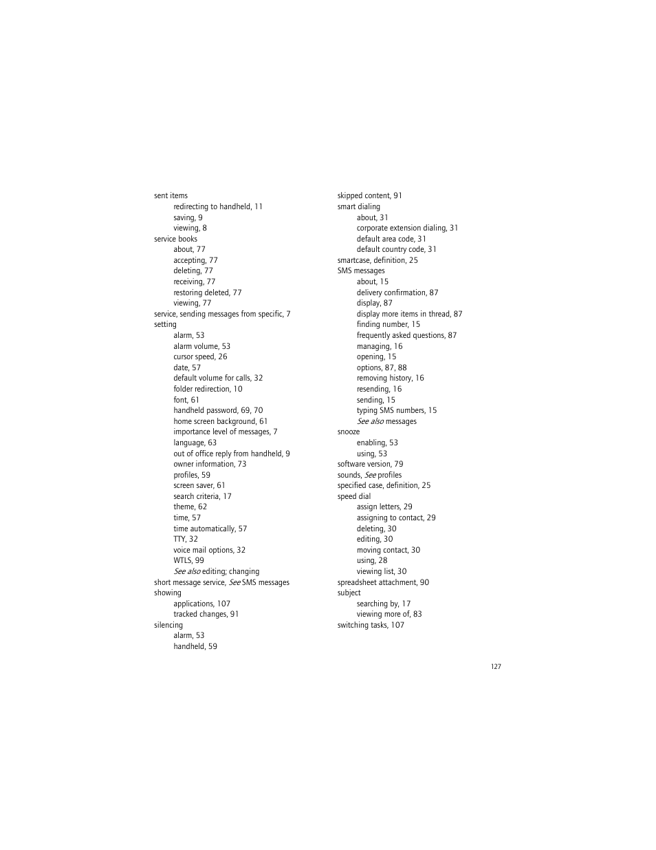 Blackberry 6750 User Manual | Page 127 / 130